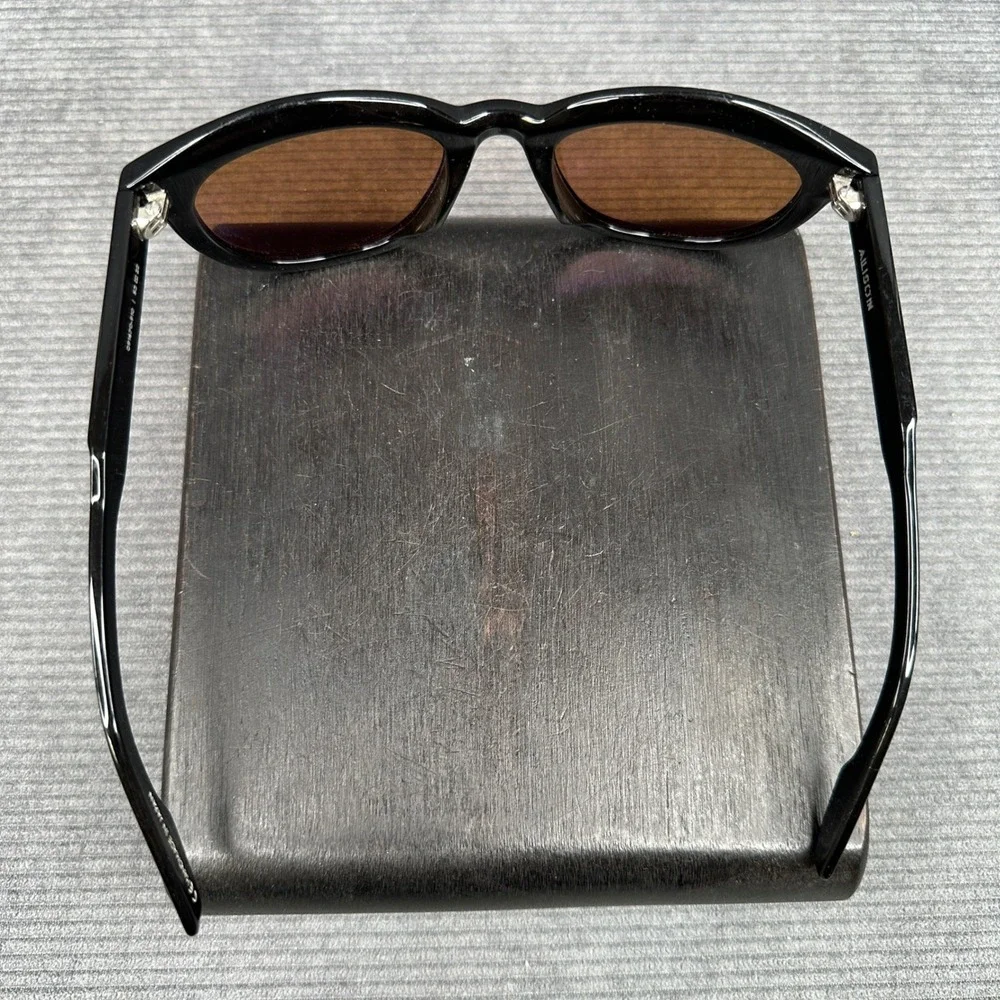 IVI Allison Black Y2K Sunglasses Brown Lens Handmade in Japan 091670-910‎ 53mm